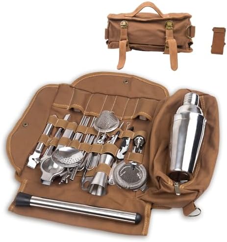 31Pcs Travel Bartender Kit–Bartending Kit with Bar Tools Bartender