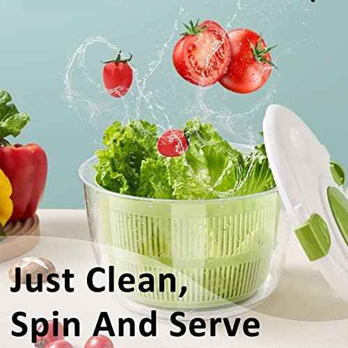 TOPROAD Salad Spinner, 5L Vegetable Washer & Dryer with Colander & Bowl