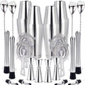 24 Pcs Shaker Set Stainless Steel Cocktail Drink 18 oz&28 oz Shaker