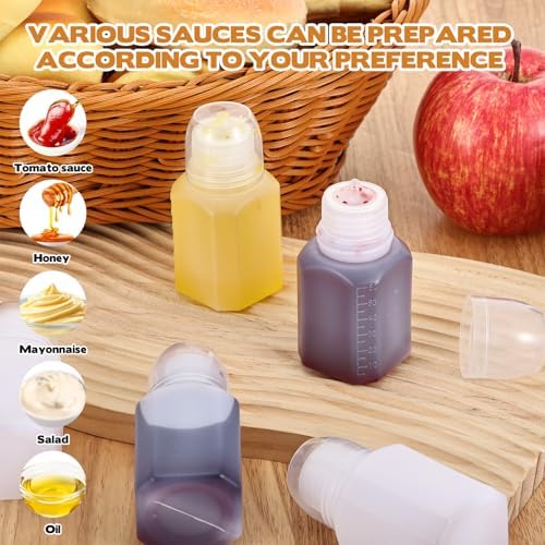 12 Pcs 2oz Salad Dressing Container to Go, Leak Proof Condiment