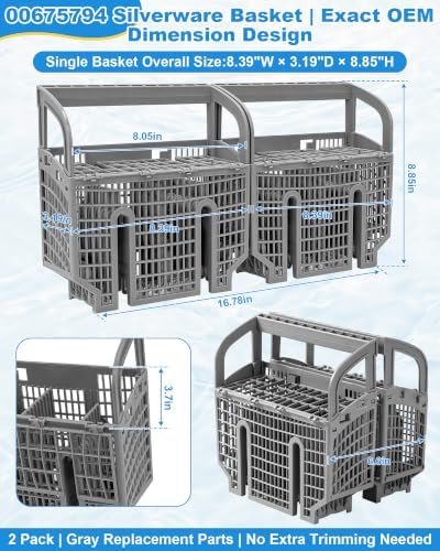 00675794 Dishwasher Cutlery Basket Fits Bosch Thermador 800/500 Series