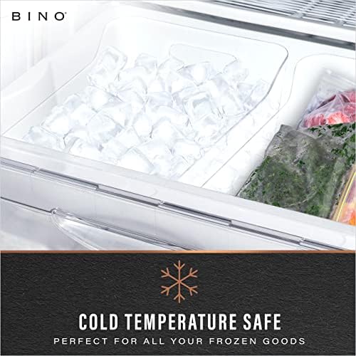 BINO | Plastic Storage Bins, Large - 2 Pack, Clear | THE SOHO COLLECTION | Pantry Organizers and Storage Containers | Fridge Organizer Bins | Kitchen Cabinet Organizer | Medicine Cabinet Bin