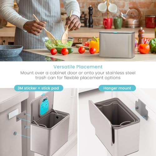 Home Zone Living Kitchen Compost Bin with CleanAura Odor Control