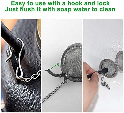 GOLF Tea Infuser,Extra Fine Mesh Tea Cup Filter Silicone Handle