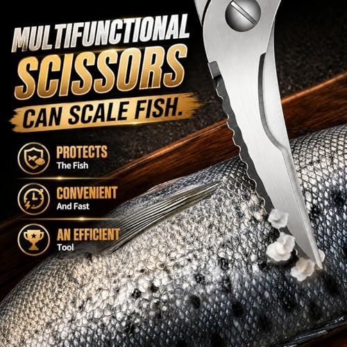 Kitchen Scissors Heavy Duty, 2-in-1 Kitchen Shears for Food, All