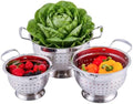 OVENTE Premium Stainless Steel Colander Set of 3, Silver C46263S