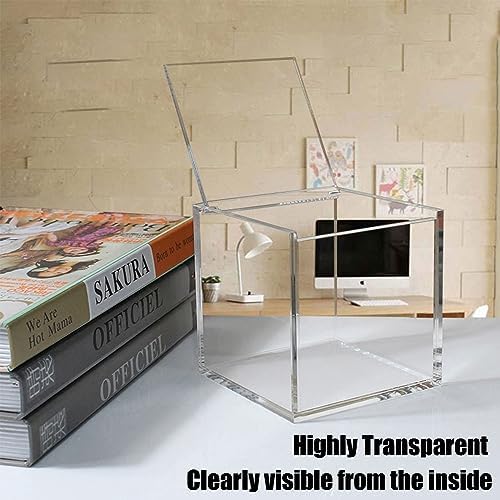 5 x 5 inch Clear Acrylic Coffee Pod Holder with Lid