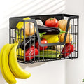 Magnetic Shelf for Fridge, Fruit Basket with 2 Hooks