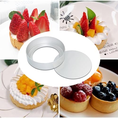 Mini Tart Pans with Removable Bottom Set of 4, Mini Tart Mold With