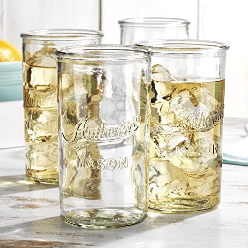 Glaver's Drinking Glasses – Set of 4 Authentic Mason Vintage Glassware
