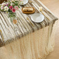 Horaldaily Apricot Gold Sparkling Star Gauze Tablecloth 60x84 Inch