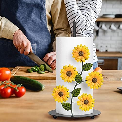 Yellow Sunflower Paper Towel Holder