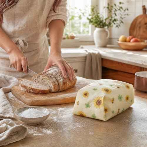 14 x 55 Inch Beeswax Wrap Roll, Sunflower