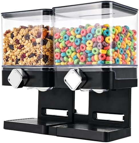 Dual Cereal Dispenser, 7.4L Large Cereal Storage Container