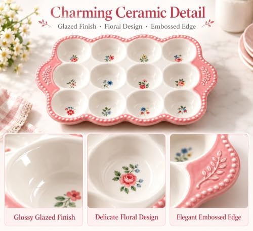 Ceramic Egg Holder, 12-Cup