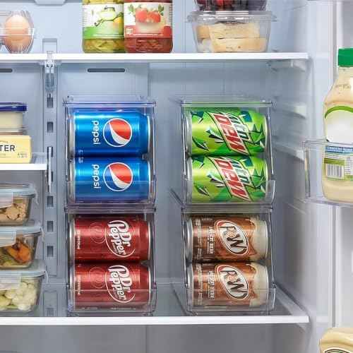 Oprunsy 2-Pack Stackable Can Organizer for Refrigerator
