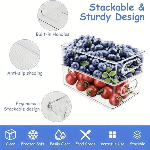 9 Pack Refrigerator Organizer Bins