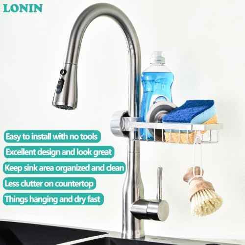 LONIN Stainless Steel Over-Faucet Sponge Holder