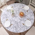 Walrus Round Vinyl Fitted Tablecloth with Flannel Backing Elastic Edge