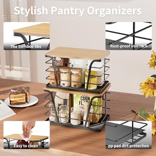 2 Pack Potato and Onion Storage Bins, Stackable Kitchen and Pantry