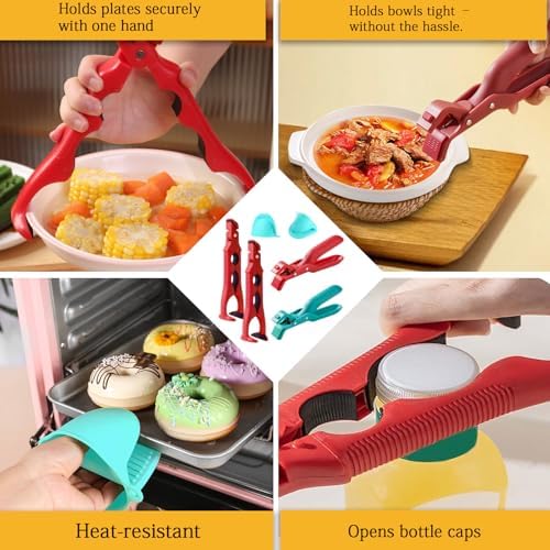 4PCS Hot Plate Grippers with Silicone Sleeves