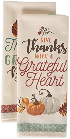 DII Fall Kitchen Towels for Kitchen Decorative Cotton Dish Towel Set