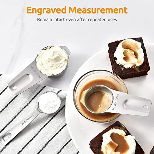 U-Taste Measuring Cups and Spoons Set of 15, 2 D-Rings & 1 Conversion