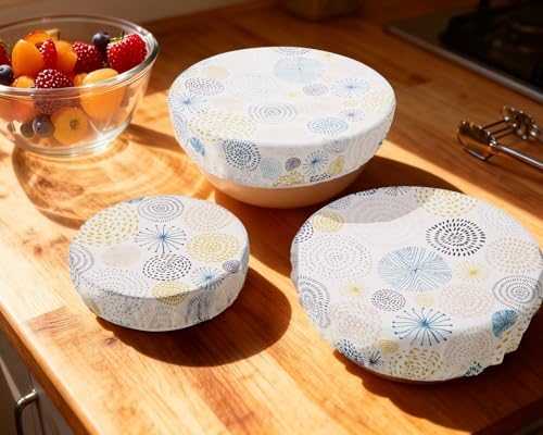 Reusable Organic Cotton Bowl Covers for Bread Proofing