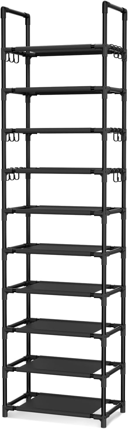 VTRIN 10 Tiers Tall Shoe Rack Holds 20-25 Pairs of Shoes Sturdy Vertical Shoe - Image 8