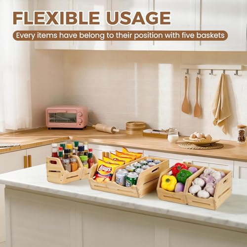 3-Tier Pantry Organizers and Storage Bins for Kitchen Countertop