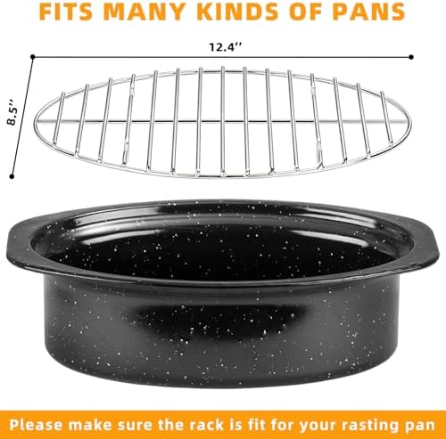12.4" Oval Stainless Steel Roasting Rack/Cooling Rack