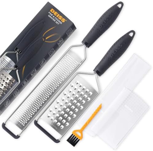 Deiss PRO 2-Pc Kitchen Grater Set - Lemon Zester & Coarse Cheese