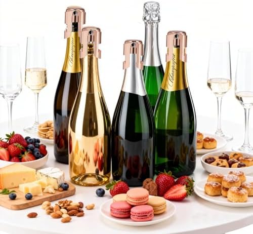 2Pcs Champagne Stoppers – Premium Stainless Steel Clamping Sparkling
