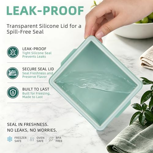 Silicone Soup Freezer Molds w/Lids,2-Cup Meal