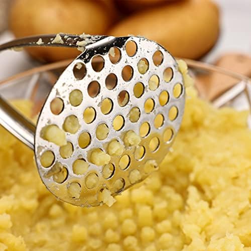 Joyoldelf Heavy Duty Potato Masher, Stainless Steel Integrated Masher