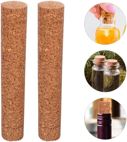 2pcs Cork Bottle Stoppers for Wine Bottles, Glass Plug Set