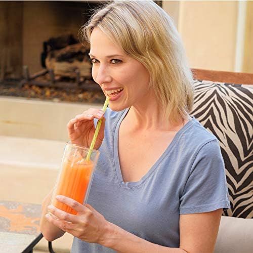 OGGI Set of 36 Twist Reusable Drinking Straws- Rainbow Straws