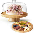 MASTERTOP 6 IN 1 Wooden Cake Stand with Lid