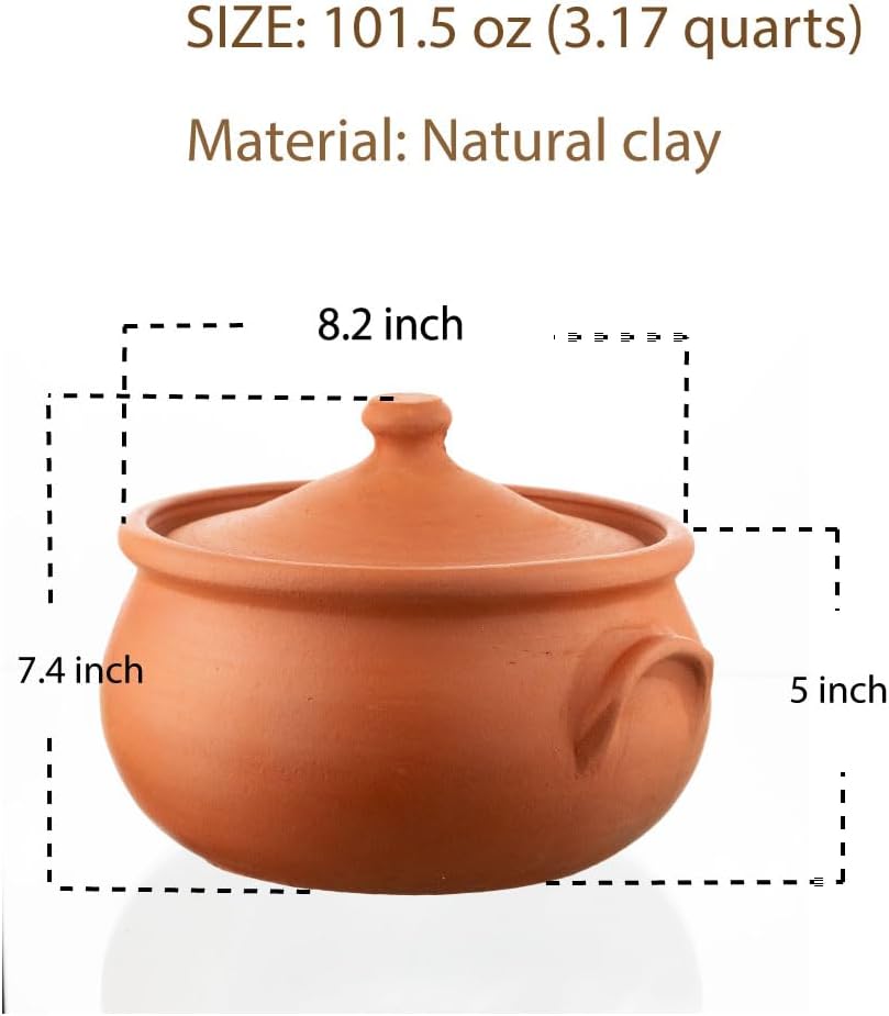 Earthenware Clay Mud Eathern Terracotta Cooking Pot Pottery Cazuela