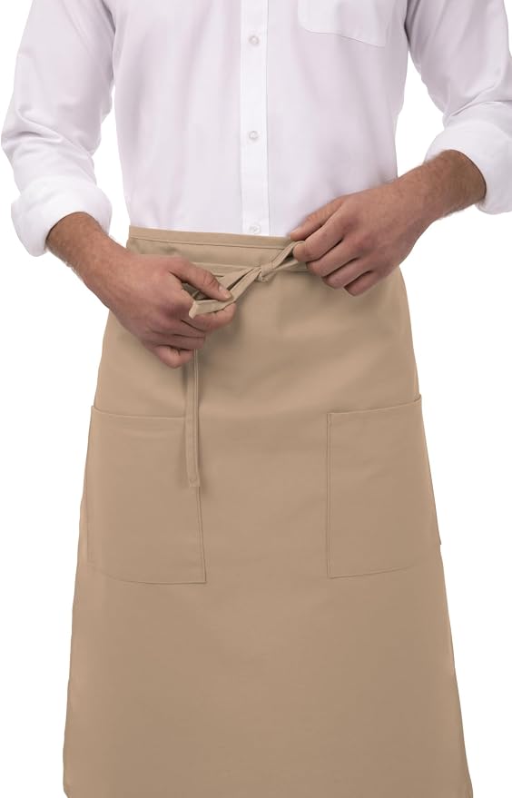 Chef Works Unisex Two Pocket Bistro Apron - Image 3
