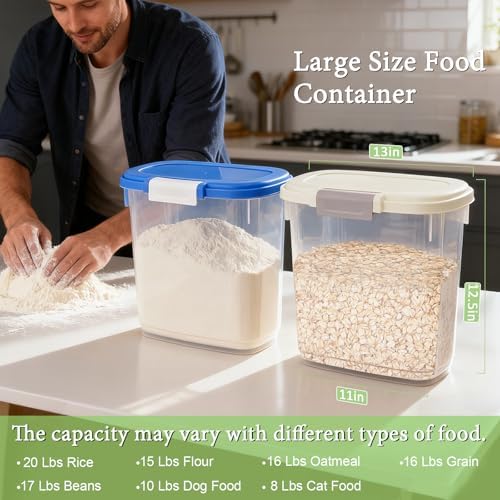 Large Rice Storage Container, 15-20 Lbs