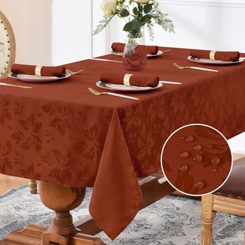 Romanstile Fall Jacquard Rectangle Tablecloth, Thanksgiving Dining