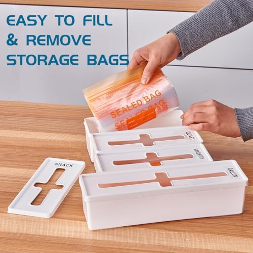 Storage Bag Organizer for Kitchen- Baggie Drawer Organizer & Plastic
