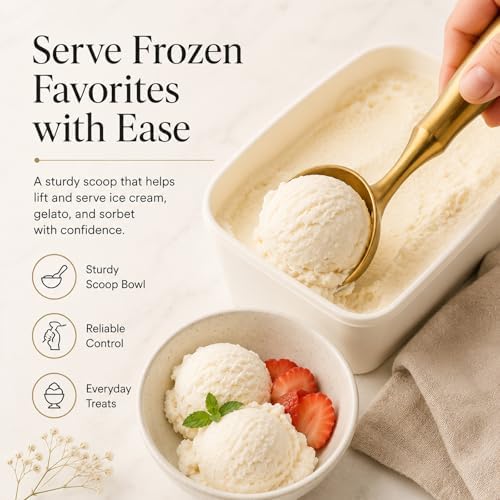 Ice Cream Scoop, 304 Stainless Steel, Solid