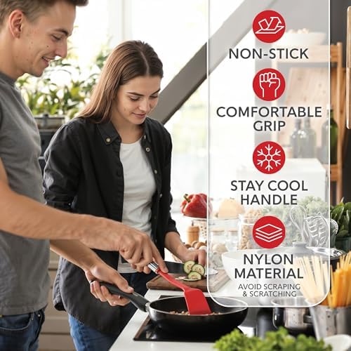 Kitchen Utensils Set, 10 Nylon Stainless Steel Cooking Utensils, Non