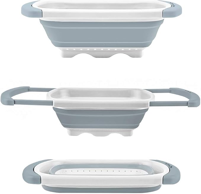 Qimh Collapsible Colander | Over The Sink Silicone Kitchen Strainers and - Image 8