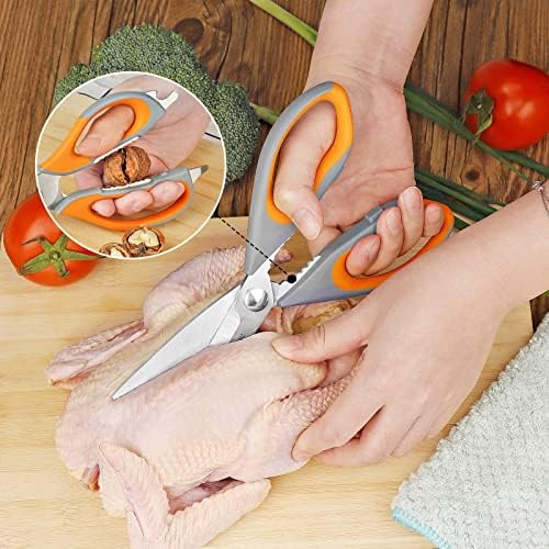 Asdirne Kitchen Scissors Set, Knife-Grade Stainless Steel, TPR