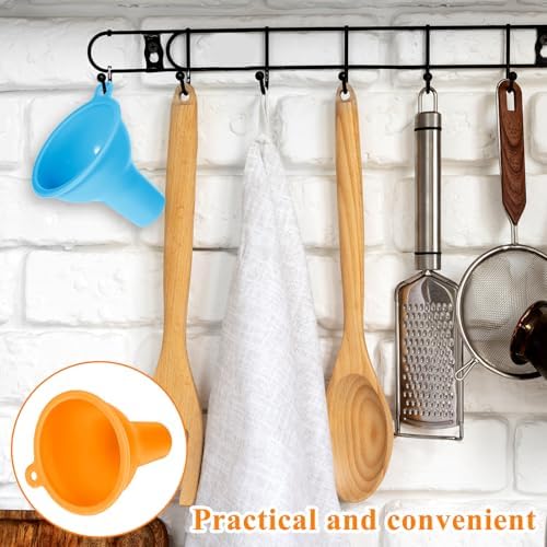 Silicone Funnels, 4 Pieces Wide Mouth Funnel Flexible Condiment Sauce