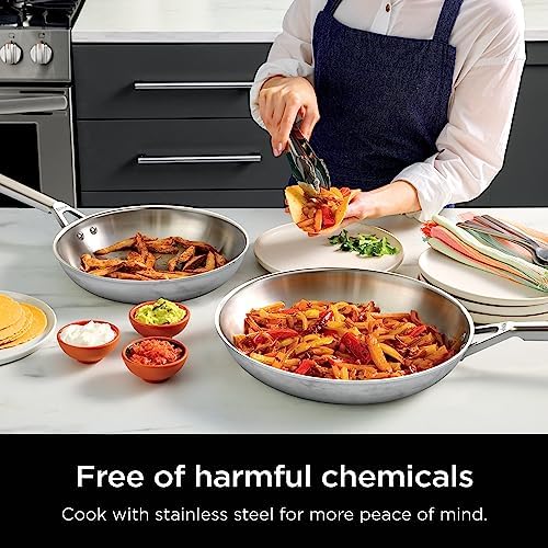 Ninja® EverClad 7-Pc Stainless Steel Cookware Set, Silver, C99007