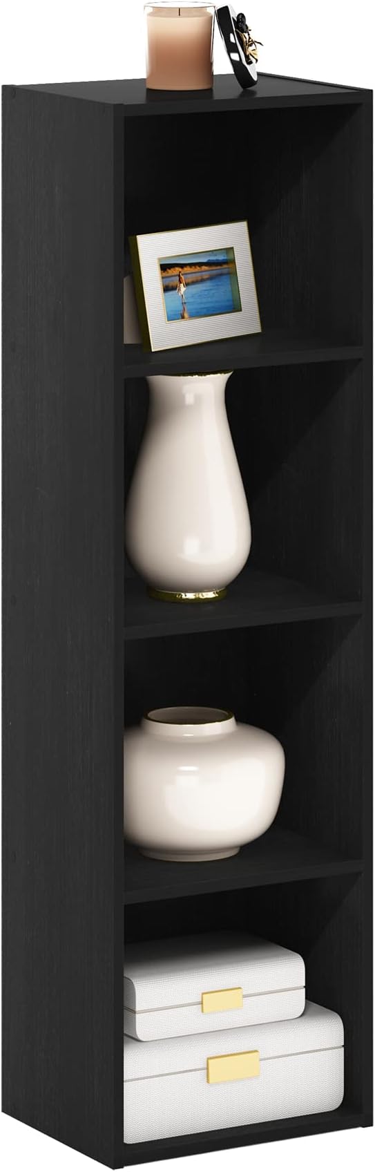 Furinno PASIR Book Shelf, 4-Tier Modern Bookshelf, Open Shelves Bookcase 9 x 12 by Furinno-FitsYourSpaceFitsYourBudget